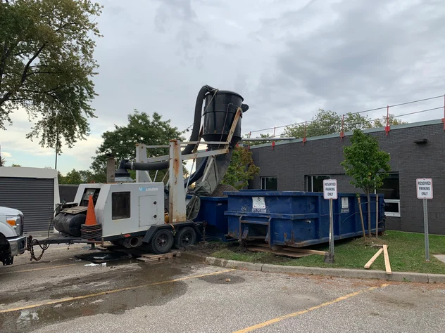 Construction equipment in use